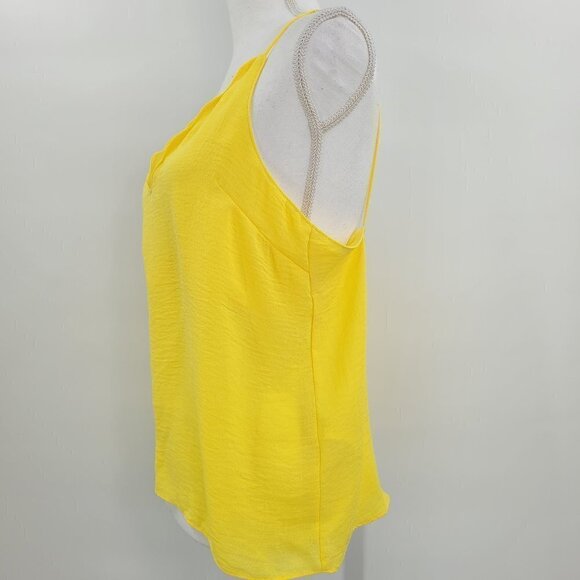 Topshop Yellow Spaghetti Strap Scalloped Tank - Picture 4 of 9